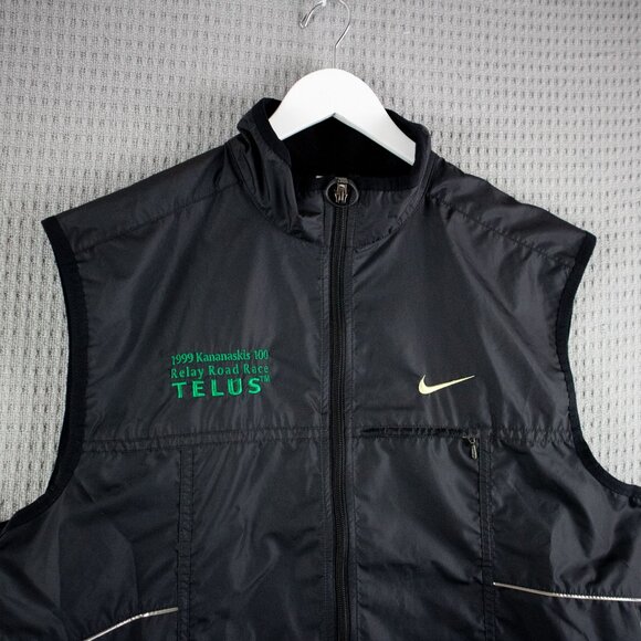 Nike 1990s Telus Nylon Vest Vintage Mens Large - Picture 3 of 8